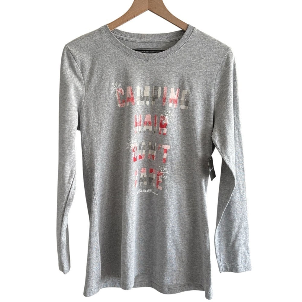 NWT Eddie Bauer Long Sleeve Graphic T-Shirt Large Casual Camping Fall